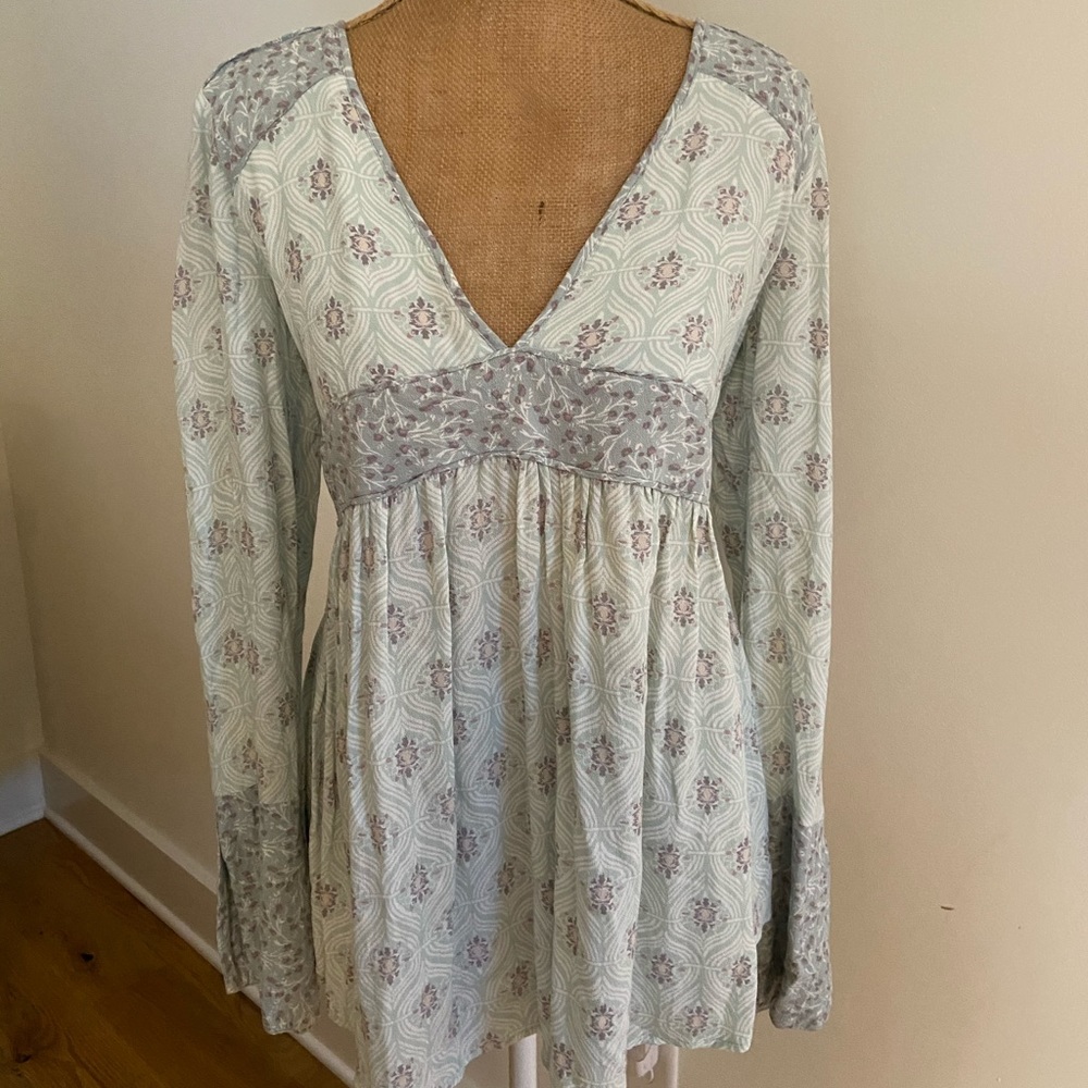 Free People V Neck Long Sleeve Top
